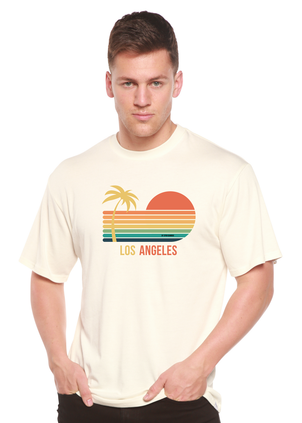 Los Angeles Unisex Bamboo Viscose/Organic Cotton Short Sleeve Graphic T-Shirt